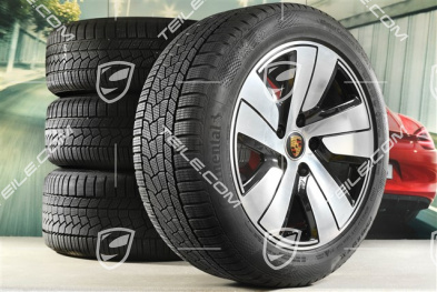 19" koła zimowe Taycan S, komplet, felgi 8J x 19 ET50 + 10J x 19 ET47, opony zimowe Continental 225/55 R19 + 275/45 R19, DOT/rok prod. 2021/2022, profil bieżnika 6mm
