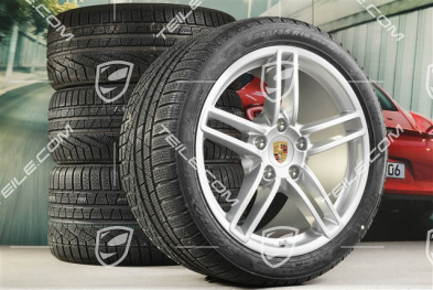 19-inch Carrera winter wheel set, 8,5J x 19 ET54 + 11J x 19 ET69, winter tyres 235/40 R19 + 285/35 R19