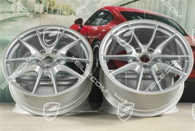 20" Felgensatz Carrera S III, 8J x 20 ET57 + 9,5J x 20 ET45, Felgenstern Rhodiumsilbermetallic