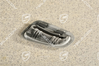 Cover trim / rosette for seat tilting handle / control button, Silvergrey Metallic, L