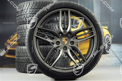 20" Sport Design winter wheel set  wheels 8,5J x 20 ET51 + 11J x 20 ET52 + Michelin winter tyres 245/35 ZR20 + 295/30 ZR20, without TPMS, Platinum satin mat