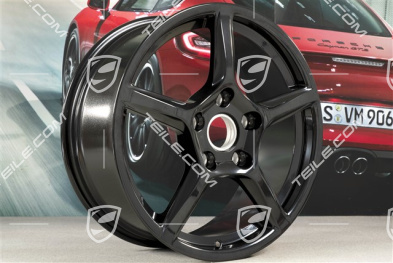 18" Felga Boxster IV, 8J x 18 ET57, czarny wysoki połysk