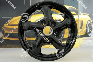 17-inch Carrera wheel set, 7J x 17 ET55 + 9J x 17 ET55, black high gloss