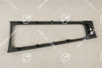 Blende Mittelkonsole, Leder, Schwarz