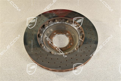 PCCB Ceramic brake disc, 991.2 C2 / C2S / C4 / C4S / 991.1 Turbo / 991.2 Turbo, damaged, R