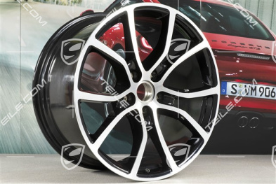 21-inch wheel rim, Cayenne Exclusive Design, 11J x 21 ET49, Jet Black Metallic