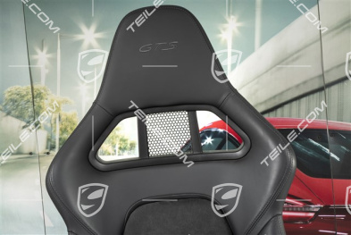 Sportschalensitz, klappbar, Heizung, Leder/Alcantara, GTS Schriftzug, Schwarz, L