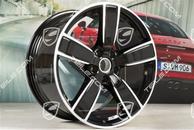 22" Felgensatz Cayenne Sport Classic, 10J x 22 ET48 + 11,5J x 22 ET61, schwarz hochglanz