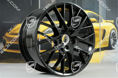 21" Komplet felg Panamera Sport Design, 9,5J x 21 ET71 + 10,5J x 21 ET71, czarny połysk
