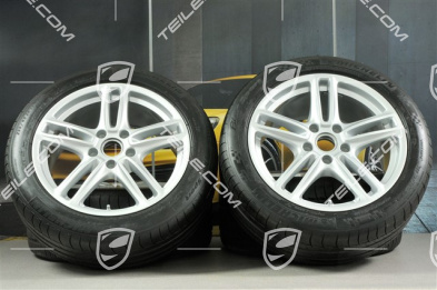 19-inch Panamera Turbo summer wheel set, front 9J x 19 ET60 + rear 10J x 19 ET61 + tyres 255/45 ZR19 + 285/40 ZR19 TPMS