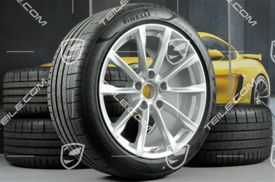 19" Boxster S Sommerräder Satz, Felgen 8J x 19 ET57 + 10J x 19 ET45 + NEUE Pirelli P Zero Sommerreifen 235/40 R19 + 265/40 R19