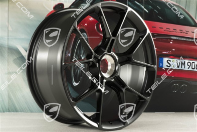 20-inch GT3 wheel rim, 9,5J x 20 ET46, black satin matt