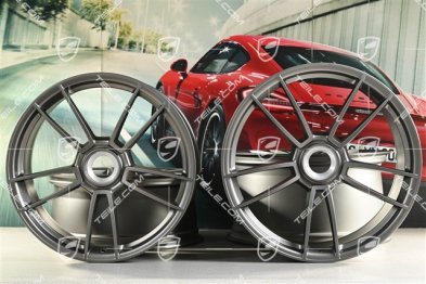 20+21" Felgensatz Turbo S, Felgen: vorne 8,5J x 20 ET40 + hinten 11J x 21 ET66, Platinum Seidenmatt