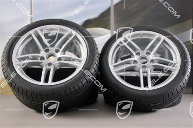 19" Winterräder Satz Carrera, Felgen 8,5J x 19 ET54 + 11J x 19 ET48 + Pirelli Winterreifen 235/40 R19 + 295/35 R19, mit RDK-Sensoren