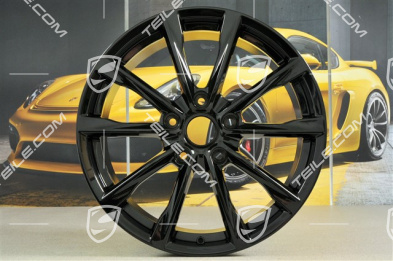 19" komplet felg Boxster S, 8J x 19 ET57 + 10J x 19 ET45, czarny wysoki połysk