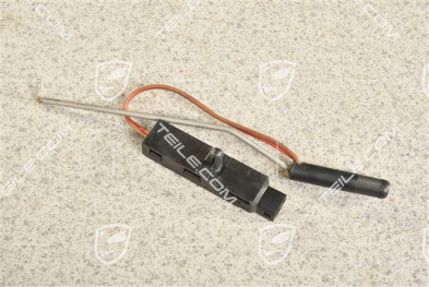 Sicherungsknopf / Verriegelungsknopf mit diode, Satin schwarz