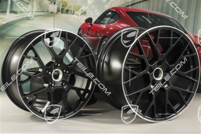 20+21-inch wheel rim set RS Spyder, rims: front 8,5J x 20 ET50 + rear 11,5J x 21 ET67, black satin matt