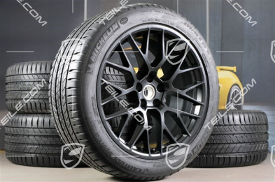 20-inch "RS Spyder Design" in black, summer wheels set, rims 9J x 20 ET26 + 10J x 20 ET19 + NEW Michelin summer tyres 265/45 R 20 + 295/40 R 20, with TPMS