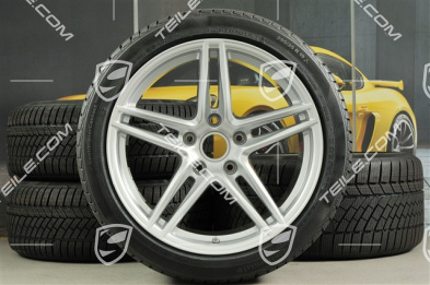 19" Winterräder Satz "Carrera", Felgen 8,5J x 19 ET50 + 11J x 19 ET77 + NEUE Continental WinterContact TS 830P Winterreifen 235/40 R19 + 295/35 R19