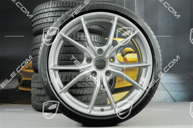 20" Carrera S (IV) Sommerräder Satz, Felgen 8,5 J x 20 ET49 + 11,5 J x 20 ET76 + NEUE Sommerreifen 245/35 R20 + 305/30 R20, mit RDK Sensoren