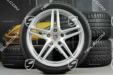 19-inch winter wheels set "Carrera", rims 8,5J x 19 ET50 + 11J x 19 ET77 + NEW Pirelli Sottozero II winter tyres 235/40 R19 + 295/35 R19
