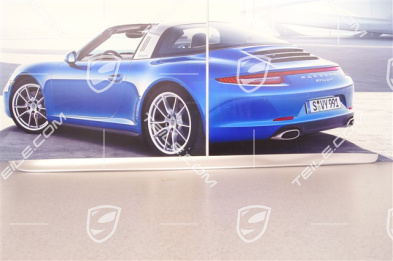 Zierleiste für Heckklappe, Aluminium Paket, Galvano Silber