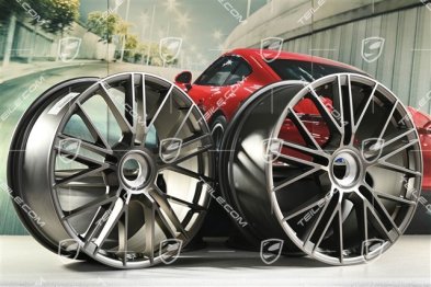 21" Panamera Turbo S wheel rim set, central lock, 9.5J x 21 ET71 + 10.5J x 21 ET71, Turbonite