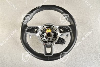 Multifunction steering wheel, 3-spoke, heated, Leather Black / Sport Chrono Hybrid