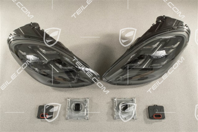LED-Matrix reflektory, PDLS Plus, czarne, zestaw z przetwornicami, L+R