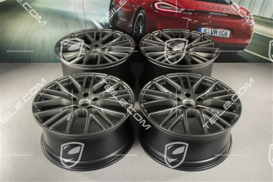 21-inch wheel rim set Panamera Exclusive Design Sport, 9,5J x 21 ET71 + 11,5J x 21 ET69, Platinum