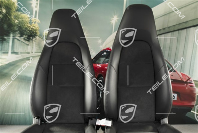 Seats, manual/electric adjustable, heating, Leatherette/Alcantara, black, L+R