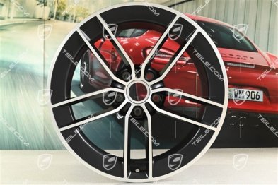 20"+21" Carrera Exclusive Design wheel rim set, rims 8.5J x 20 ET50 + 11.5J x 21 ET79, black satin matt