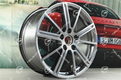 20" Felgensatz Panamera Turbo, 9,5Jx 20 ET71 + 10,5J x 20 ET71, Adamantium