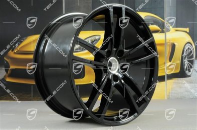 21" Cayenne Turbo Design Felgensatz, Felgen 9,5J x 21 ET46 + 11,0J x 21 ET49, schwarz hochglanz