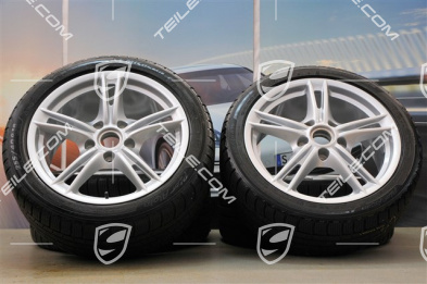 18" Boxster S II Winterräder Satz (Felgen mit Reifen), Felgen vorne 8J x 18 ET57 + hinten 9J x 18 ET43 + Michelin Reifen 235/40 ZR18 + 255/40 ZR18