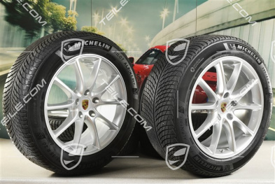 20" koła zimowe Cayenne Design, komplet, felgi 9J x 20 ET50 + 10,5J x 20 ET55 + opony zimowe Michelin 255/55 R20 + 295/45 R20, z czujnikami ciśnienia