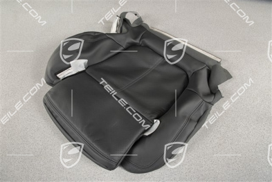 Sitzkissenbezug, Leder, Schwarz, R