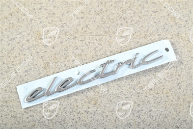 Abzeichen / Emblem Aufkleber ELECTRIC Lichtsilber-Metallic, L=R
