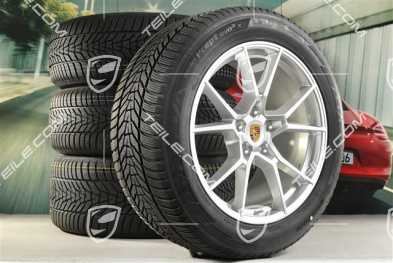 20" Cayenne S Winterräder Satz, Felgen 9J x 20 ET50 + 10,5J x 20 ET55 + Hankook Winter i*eveo 3X, 255/55 R20 + 295/45 R20, mit RDK-Sensoren