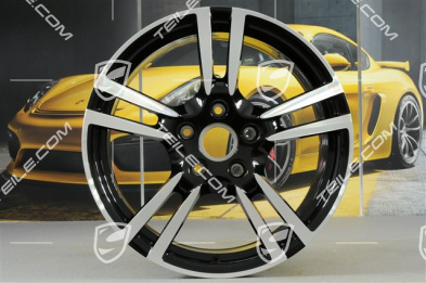 19-inch Turbo II wheel set, 8,5J x 19 ET56 + 11J x 19 ET51, for Turbo / Turbo S / GTS, black high gloss
