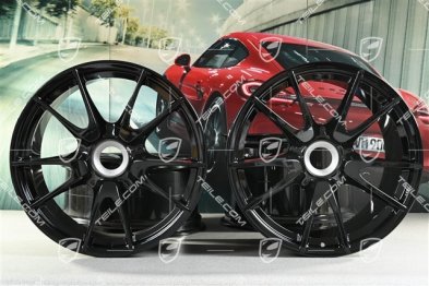 19" Komplet felg GT3RS II 4.0 / GT2RS, czarne, przód  9J x 19 ET47+ tył 12J x 19 ET48