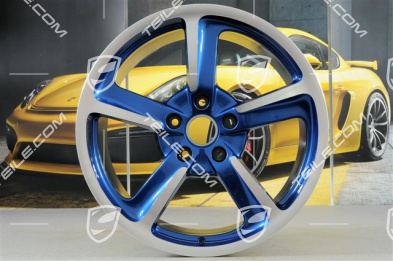 20-inch SportTechno wheel set, 8.5J x 20 ET57 + 10J x 20 x ET50, Sapphire Blue Metallic