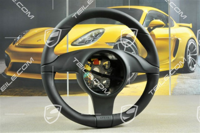 Steering wheel, smooth leather, black Steering wheel, smooth leather, black