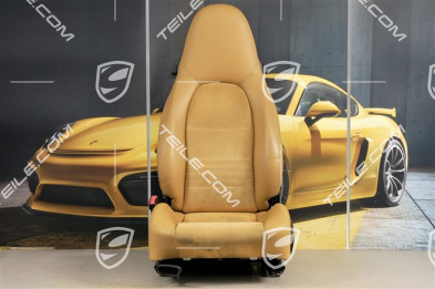 Sitz, manual einstellbar, Kunstleder/Alcantara, Savannabeige, beschädigt, L
