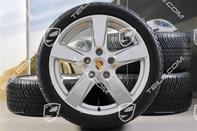 19" Koła zimowe komplet, Cayman S, 8J x 19 ET57 + 9,5J x 19 ET45, opony Michelin Pilot Alpin 4 235/40 R19 + 265/40 R19, z czujnikami ciśnienia RDK