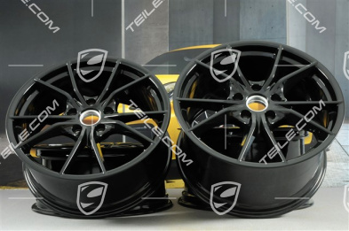 20" Komplet felg Carrera S IV, 8,5J x 20 ET49 + 11J x 20 ET78, do kół zimowych, C2/C2S, czarny wysoki połysk