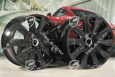 20" Taycan Tequipment Design Felgensatz, 9J x 20 ET54 + 11J x 20 ET60, schwarz hochglanz