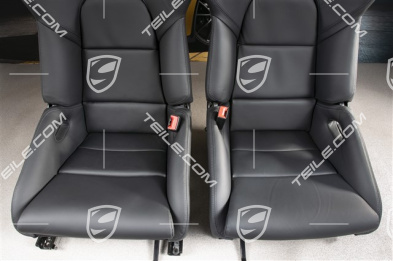 Sportschalensitze, klappbar, Leder Schwarz, L+R