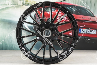 21-inch wheel rim set Cayenne RS Spyder, 11J x 21 ET58 + 9,5J x 21 ET46, black high gloss