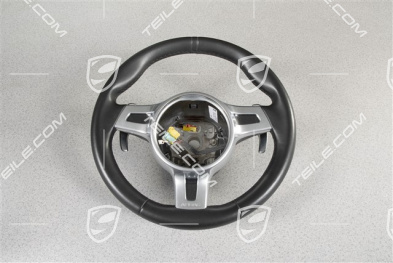 Lenkrad Schaltpaddle, SPORT DESIGN, ohne Anzeigeeinheit, PDK-Getriebe, Leder Schwarz